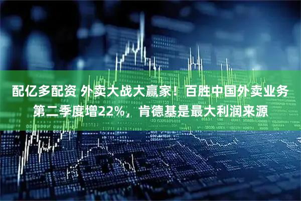 配亿多配资 外卖大战大赢家！百胜中国外卖业务第二季度增22%，肯德基是最大利润来源